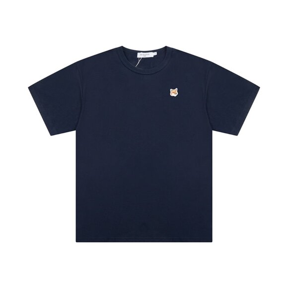 Black Maison Kitsune Fox Embroidered Short Sleeves - Picture 1 of 3